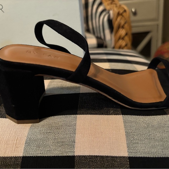 BY FAR Black Heels with Block Heel and Ankle Strap - Picture 2 of 2